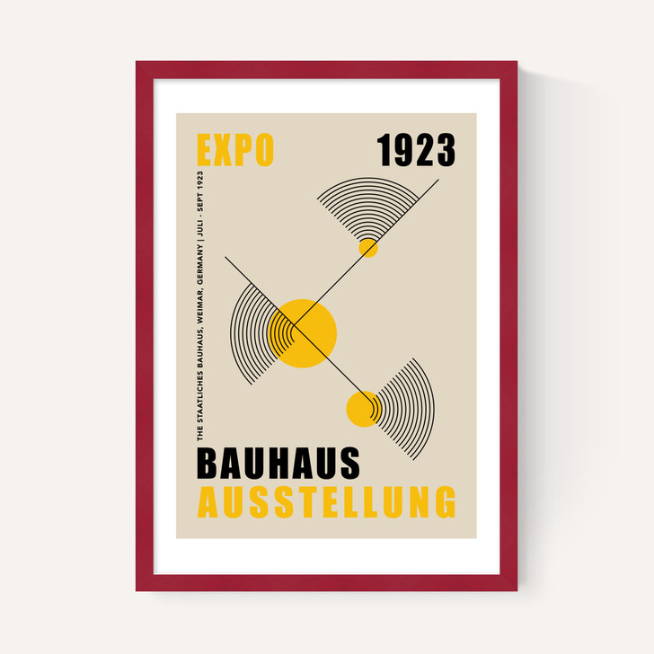 Yellow Bauhaus by Luxe Poster Co