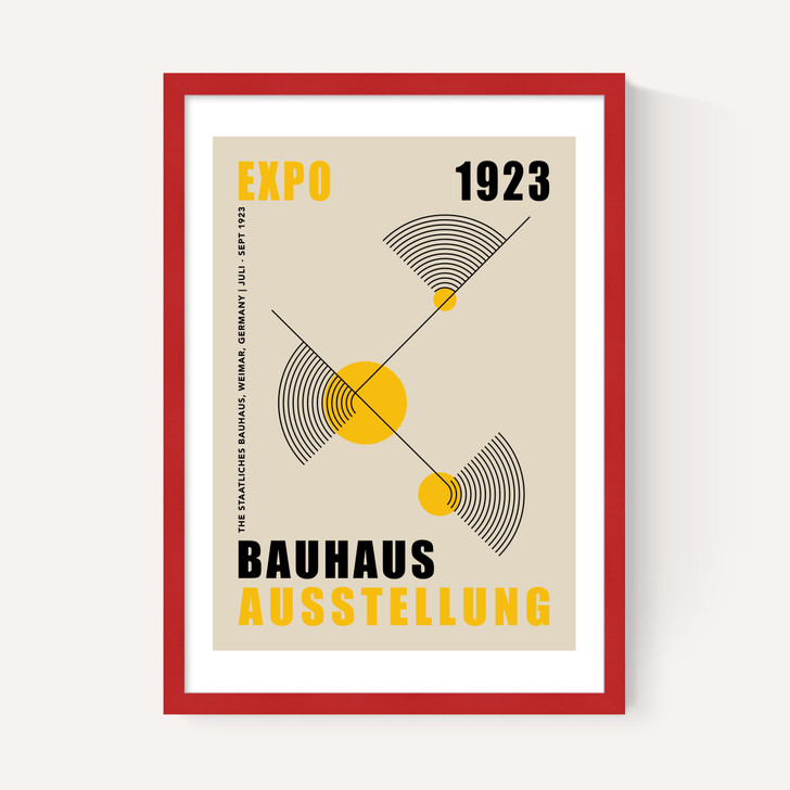 Yellow Bauhaus by Luxe Poster Co