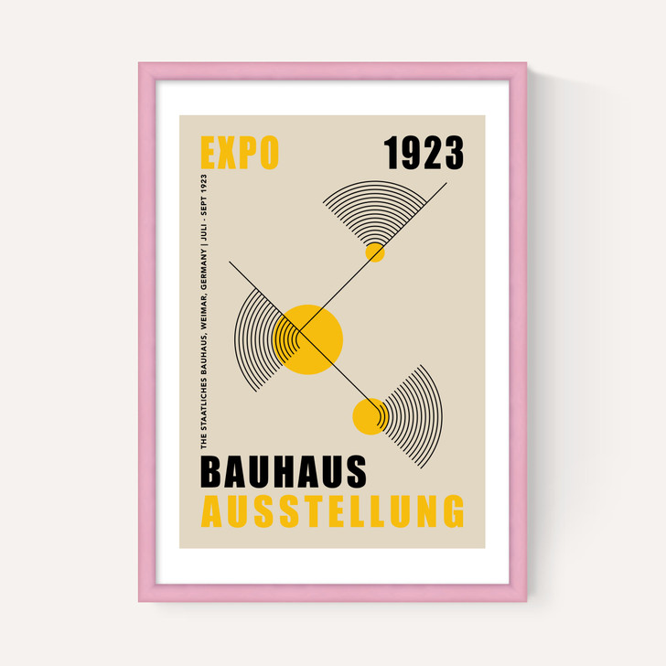 Yellow Bauhaus by Luxe Poster Co