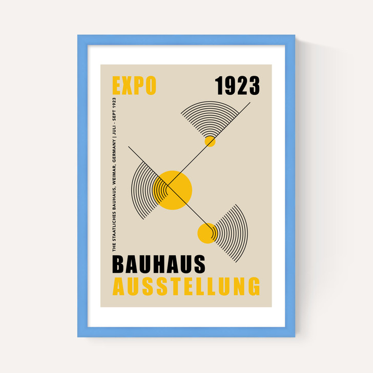Yellow Bauhaus by Luxe Poster Co