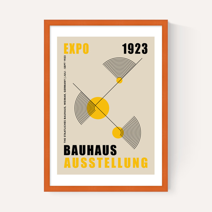 Yellow Bauhaus by Luxe Poster Co
