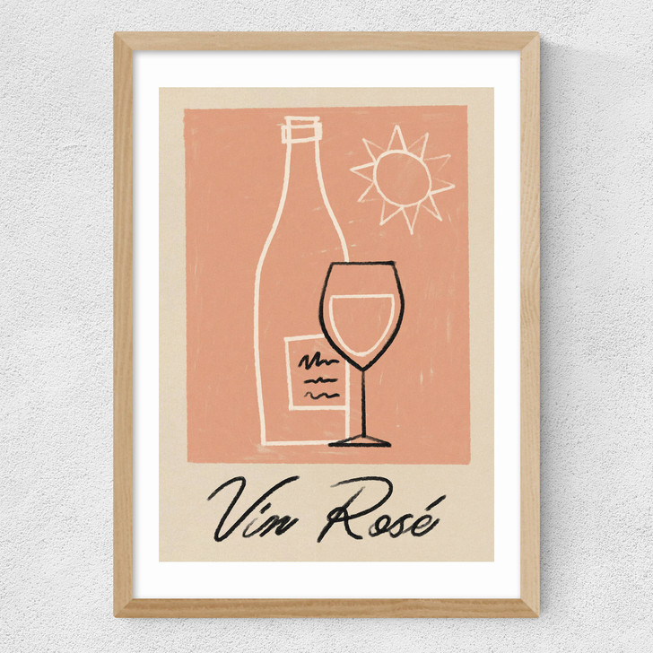 Vin Rose Medium Oak Frame