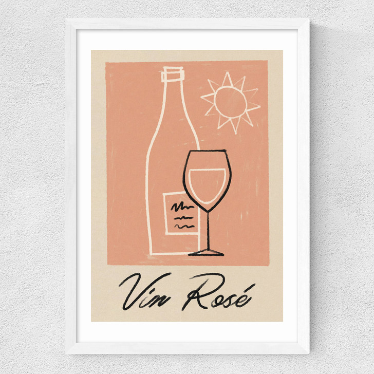 Vin Rose Medium White Frame