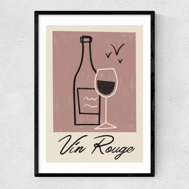 Vin Rouge Narrow Black Frame Vin Rouge Narrow Black Frame