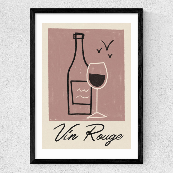 Vin Rouge Medium Black Frame Vin Rouge Medium Black Frame