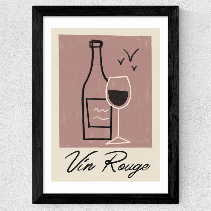 Vin Rouge Wide Black Frame Vin Rouge Wide Black Frame