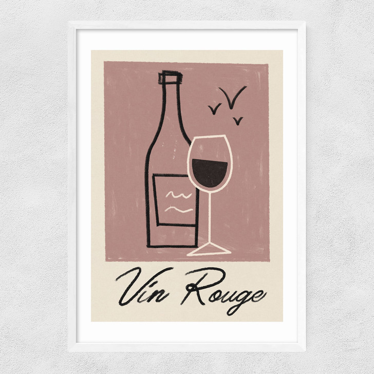 Vin Rouge Narrow White Frame Vin Rouge Narrow White Frame