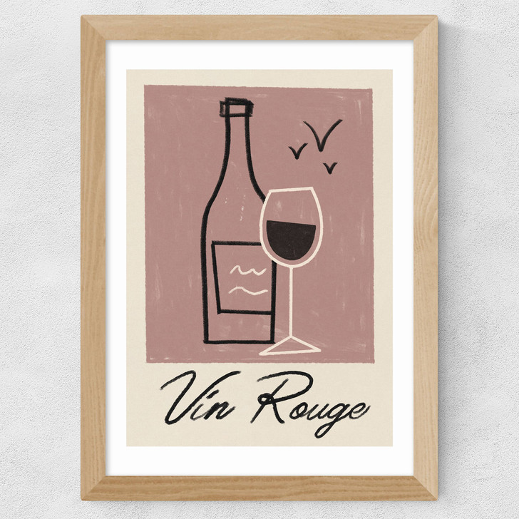 Vin Rouge Wide Oak Frame