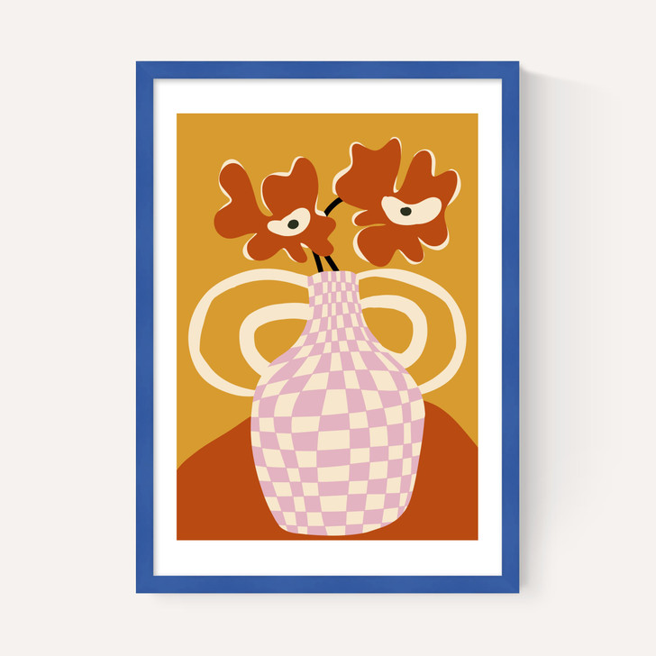 Checkered Retro Flower Pot