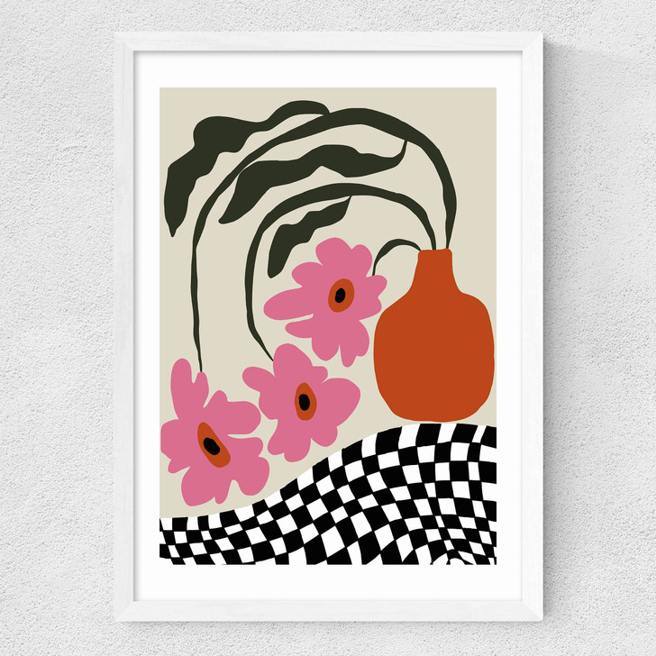 Vintage Blossom Medium White Frame