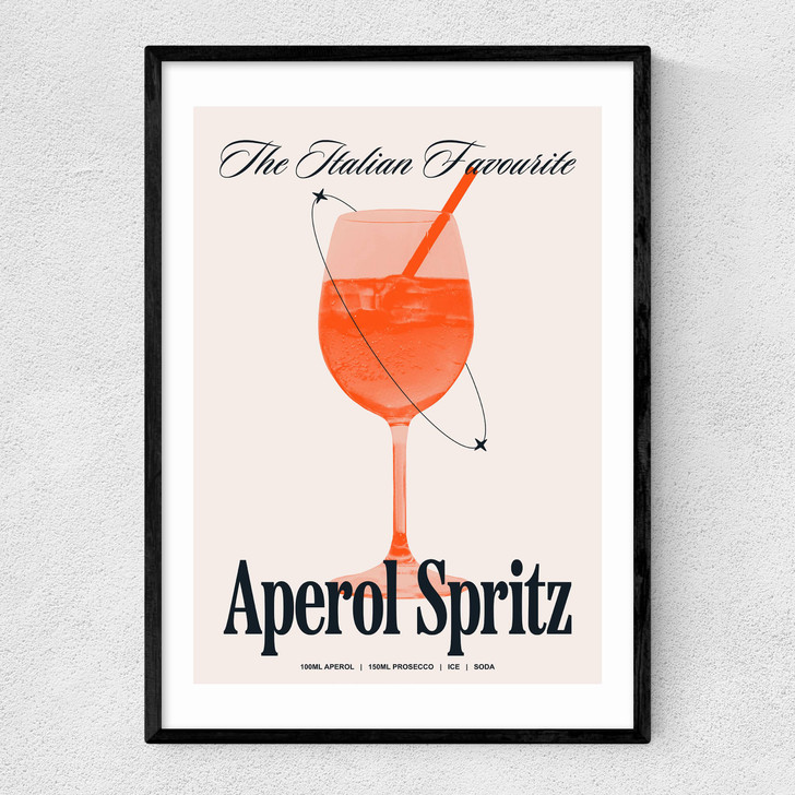 Aperol by HollieGraphik Narrow Black Frame Aperol by HollieGraphik Narrow Black Frame