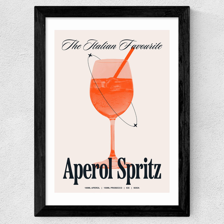 Aperol by HollieGraphik Wide Black Frame Aperol by HollieGraphik Wide Black Frame