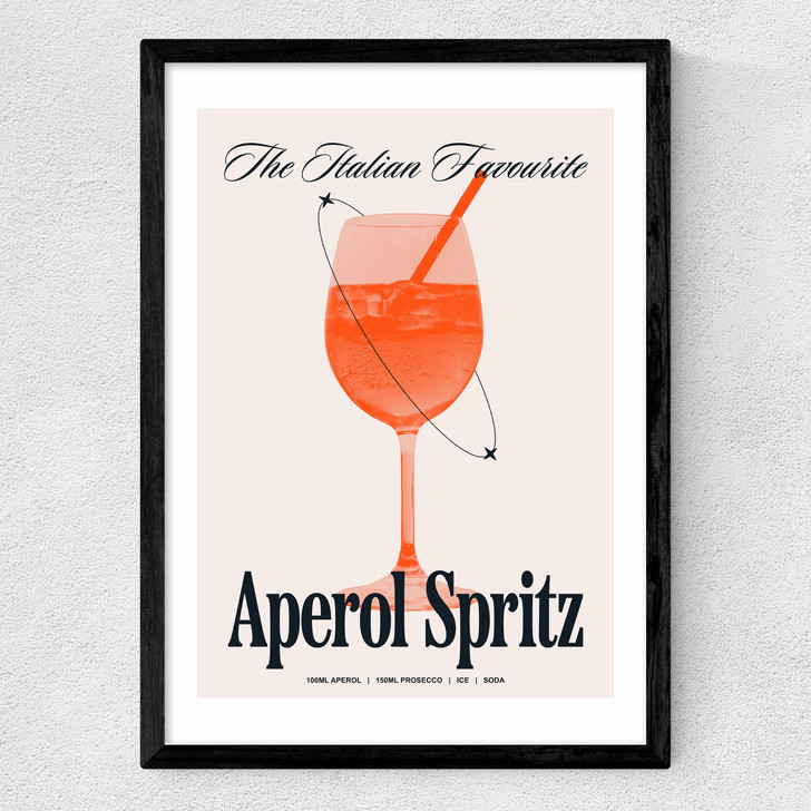 Aperol by HollieGraphik Medium Black Frame