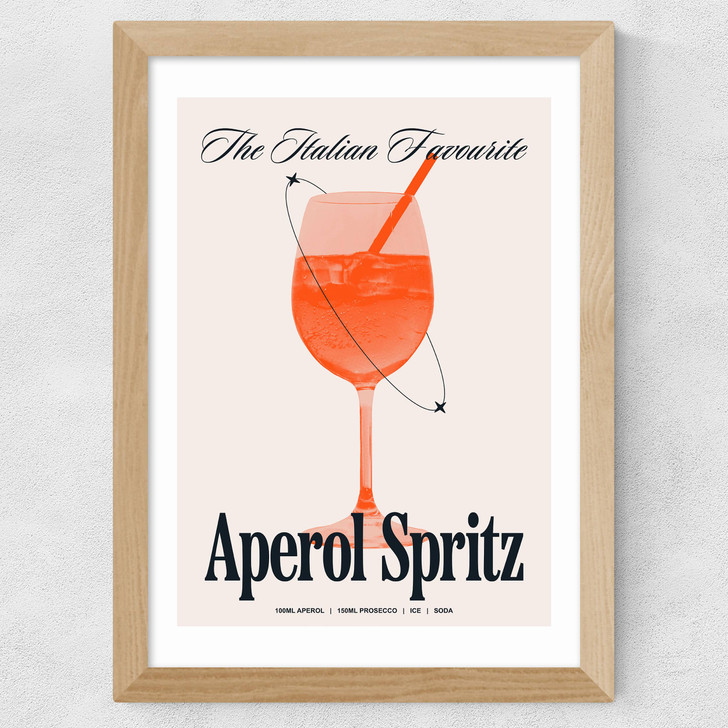 Aperol by HollieGraphik Wide Oak Frame