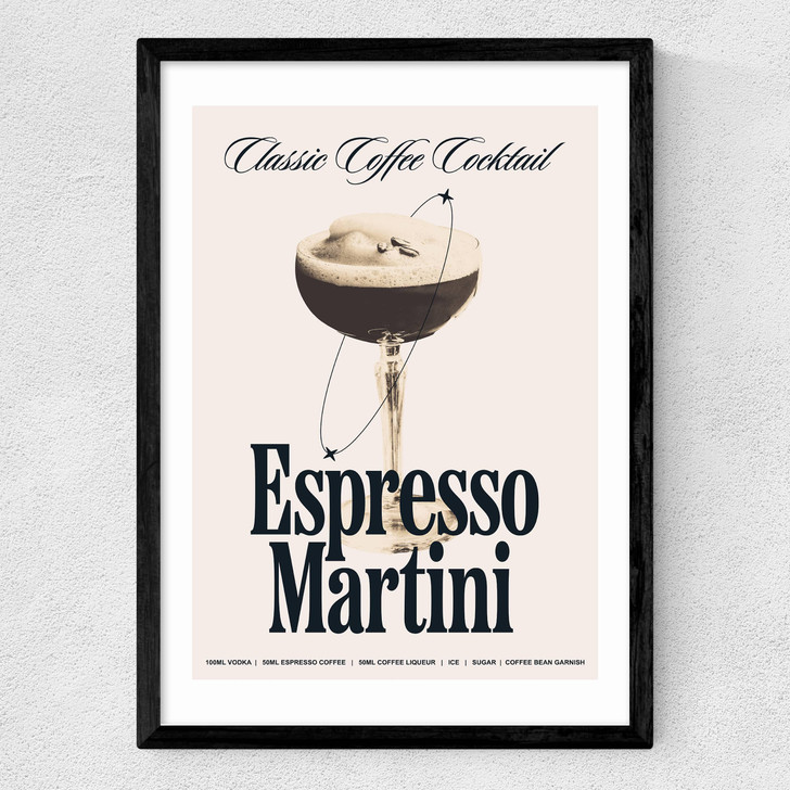 Espresso Martini by HollieGraphik Medium Black Frame