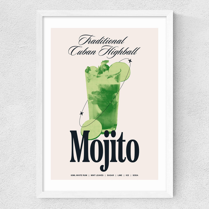 Mojito by HollieGraphik Medium White Frame Mojito by HollieGraphik Medium White Frame