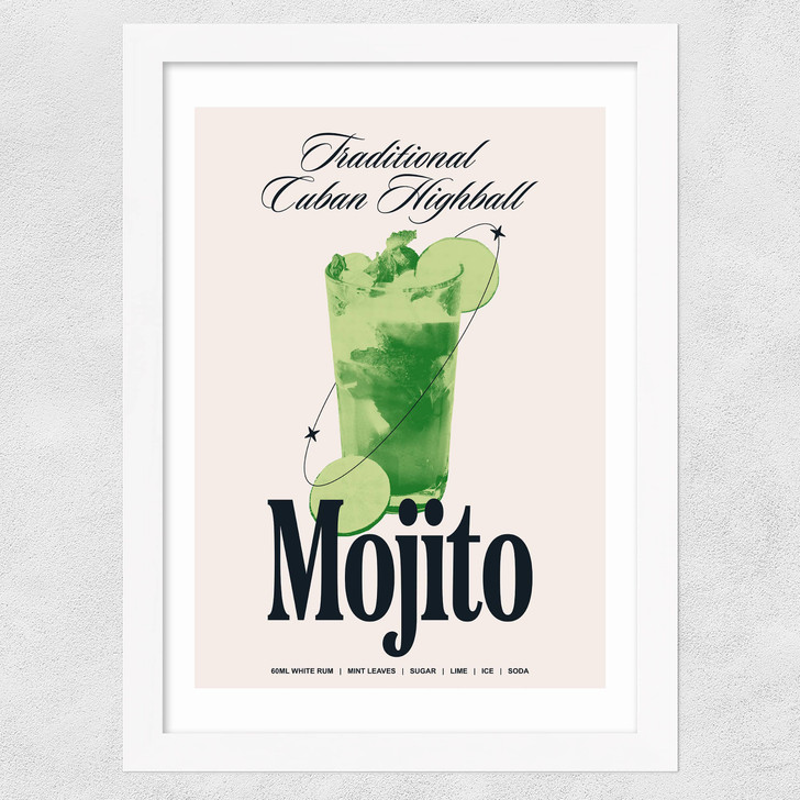 Mojito by HollieGraphik Wide White Frame Mojito by HollieGraphik Wide White Frame