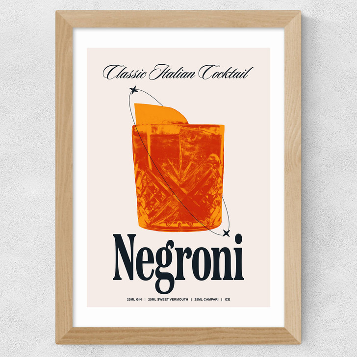 Negroni by HollieGraphik Wide Oak Frame