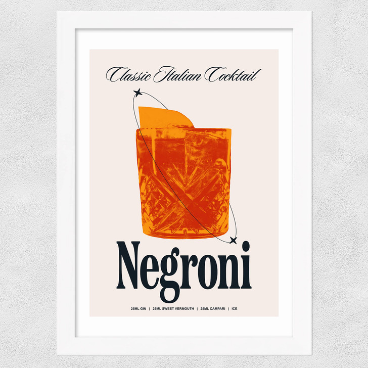 Negroni by HollieGraphik Wide White Frame