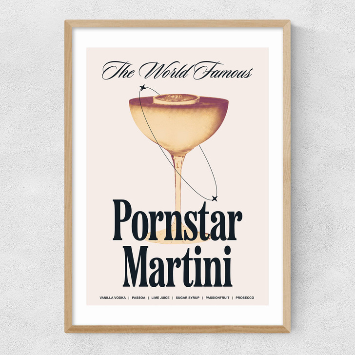 Pornstar Martini Narrow Oak Frame Pornstar Martini Narrow Oak Frame