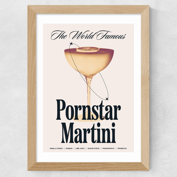 Pornstar Martini Wide Oak Frame Pornstar Martini Wide Oak Frame
