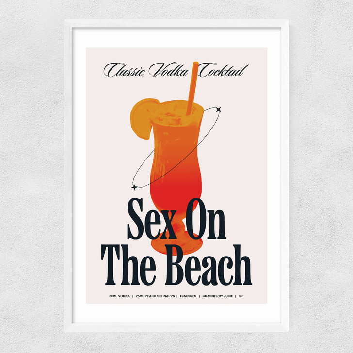 Sex On The Beach Narrow White Frame