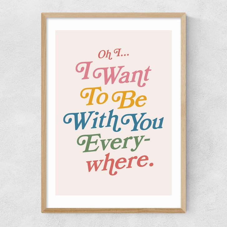 Everywhere by HollieGraphik Narrow Oak Frame