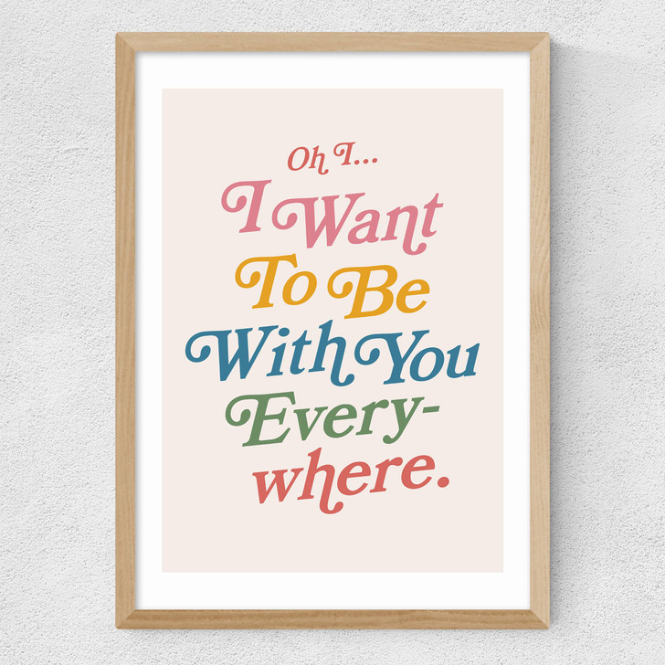 Everywhere by HollieGraphik Medium Oak Frame