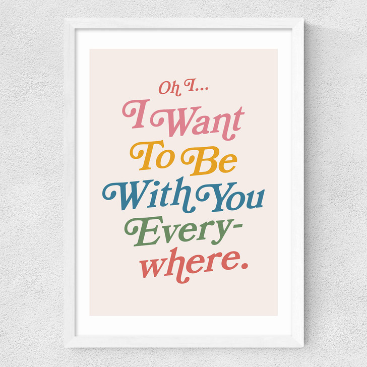 Everywhere by HollieGraphik Medium White Frame