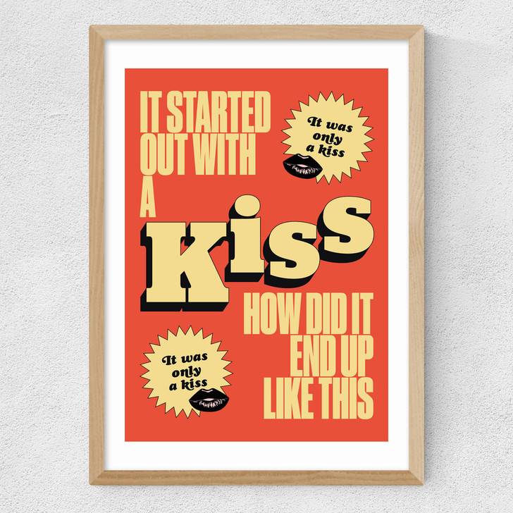 Kiss by HollieGraphik Medium Oak Frame