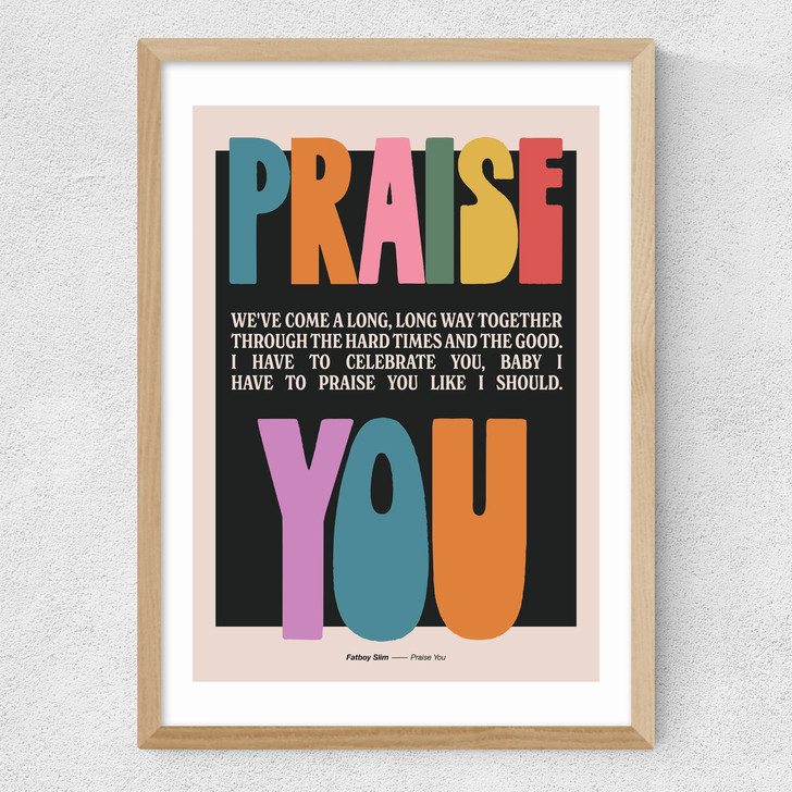Praise Medium Oak Frame Praise Medium Oak Frame