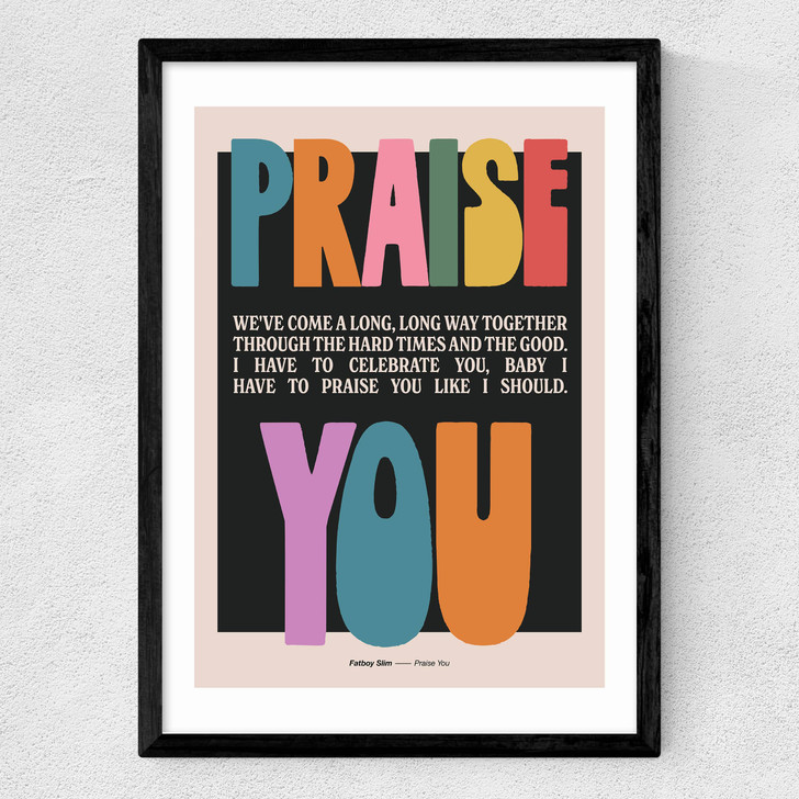 Praise Medium Black Frame