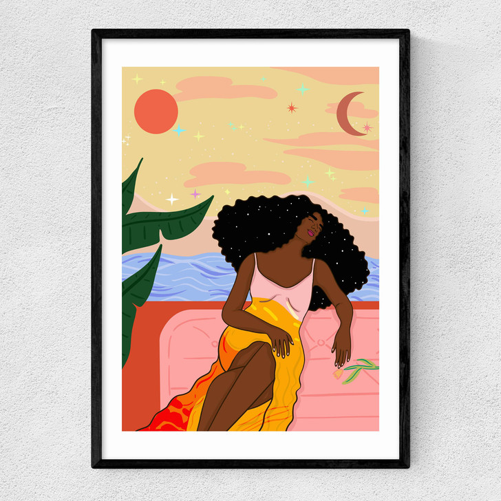 Caribbean Beauty Narrow Black Frame Caribbean Beauty Narrow Black Frame