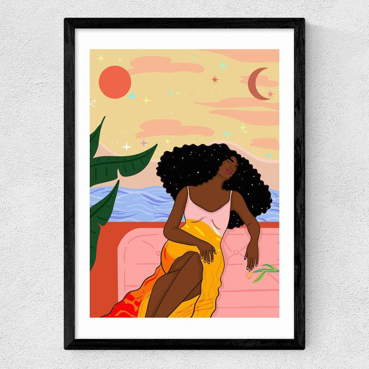 Caribbean Beauty Medium Black Frame Caribbean Beauty Medium Black Frame
