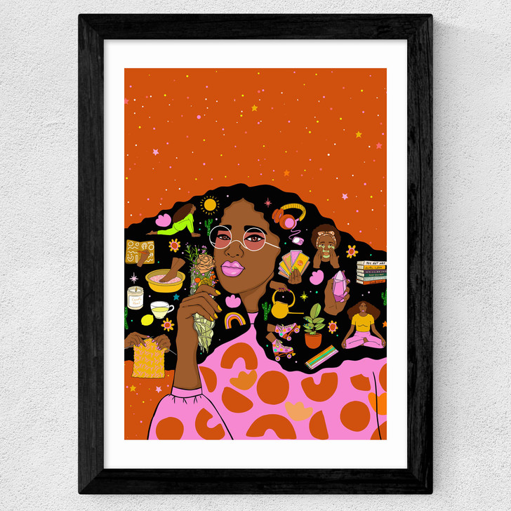 Self Care Rituals Wide Black Frame Self Care Rituals Wide Black Frame