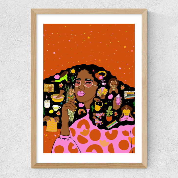 Self Care Rituals Medium Oak Frame Self Care Rituals Medium Oak Frame