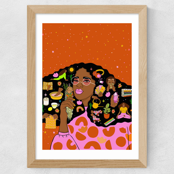 Self Care Rituals Wide Oak Frame Self Care Rituals Wide Oak Frame