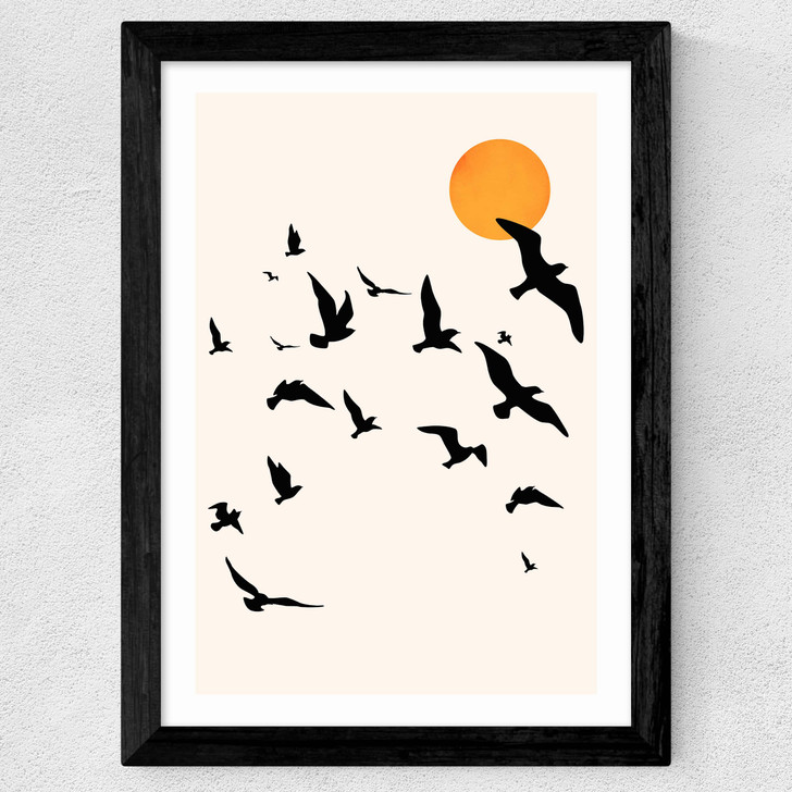 Up And Away Wide Black Frame