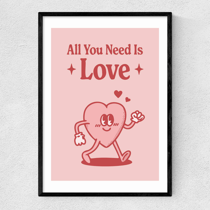 All You Need Is Love by Magnus Myhre Narrow Black Frame