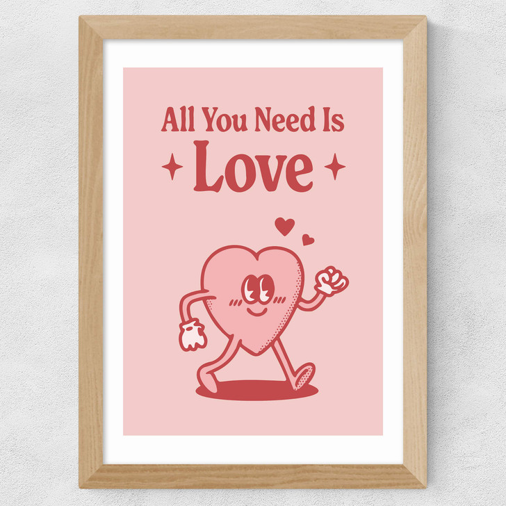 All You Need Is Love by Magnus Myhre Wide Oak Frame