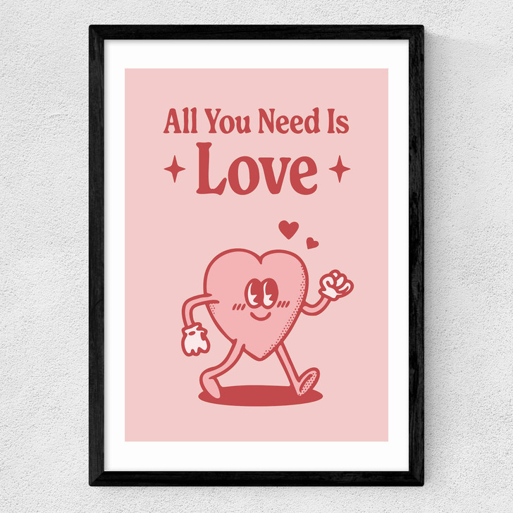 All You Need Is Love by Magnus Myhre Medium Black Frame