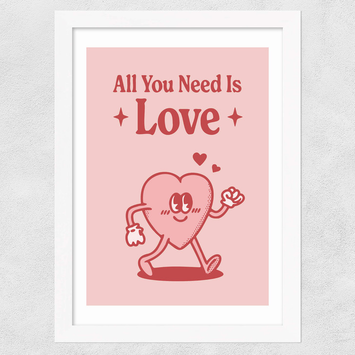 All You Need Is Love by Magnus Myhre Wide White Frame
