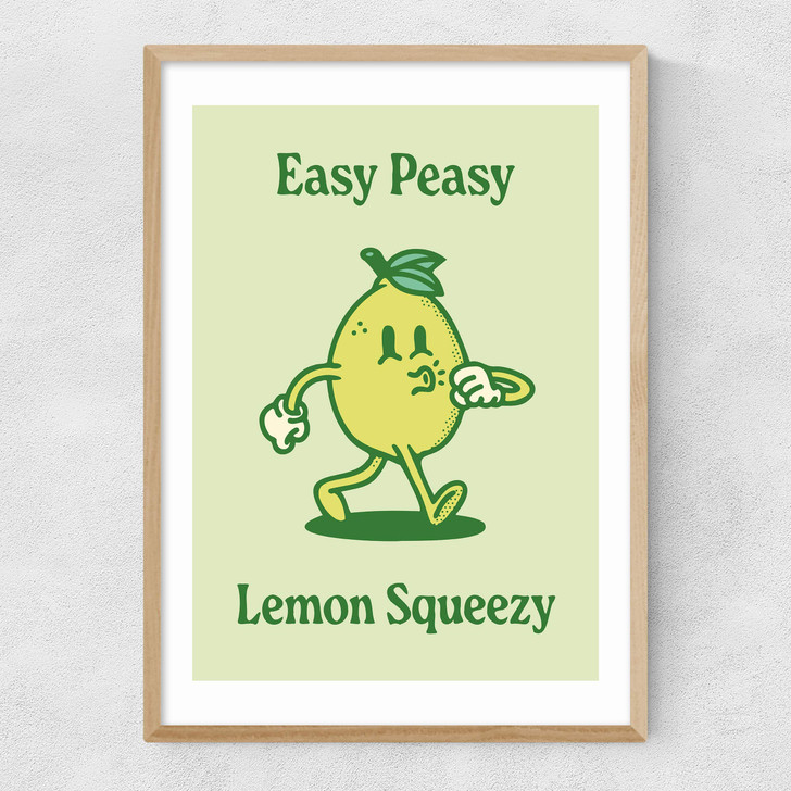 Easy Peasy Lemon Squeezy Narrow Oak Frame
