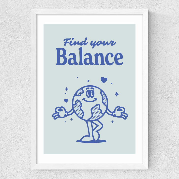 Find Your Balance Medium White Frame