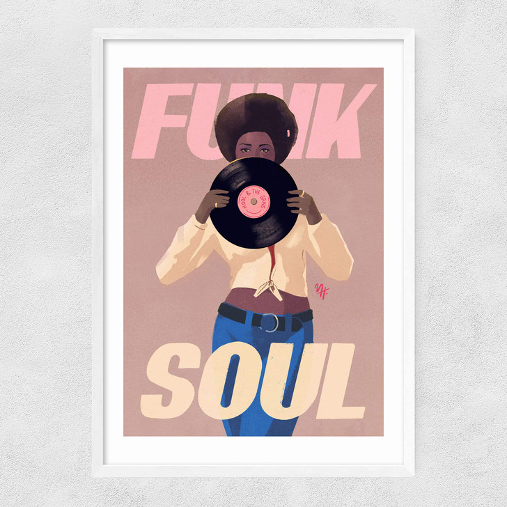 Funk & Soul Narrow White Frame Funk & Soul Narrow White Frame