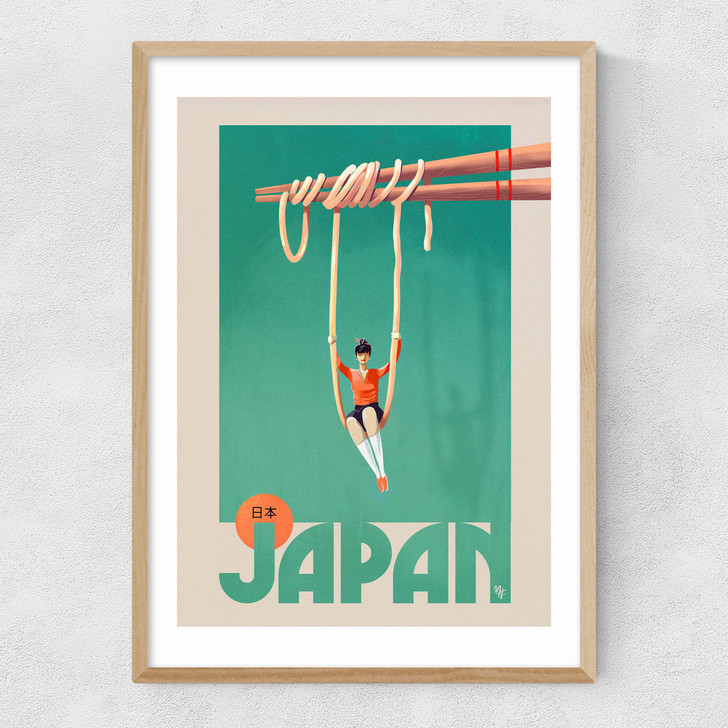 Japan Ramen Narrow Oak Frame