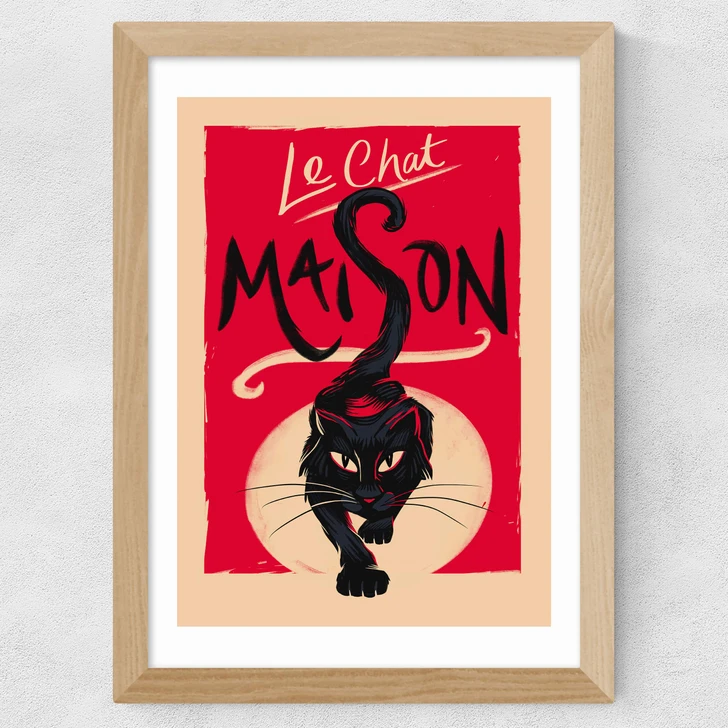 Le Chat Maison Wide Oak Frame