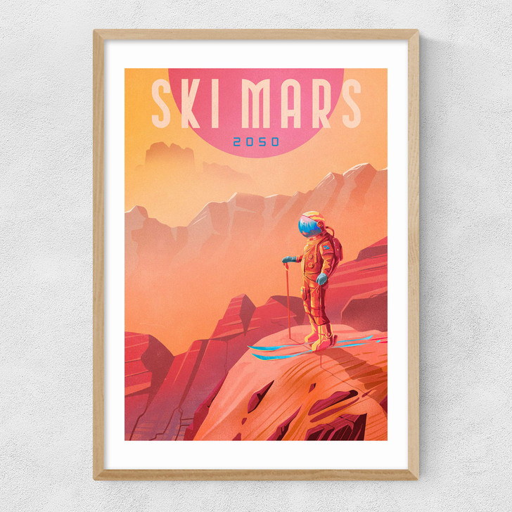 Ski Mars Narrow Oak Frame