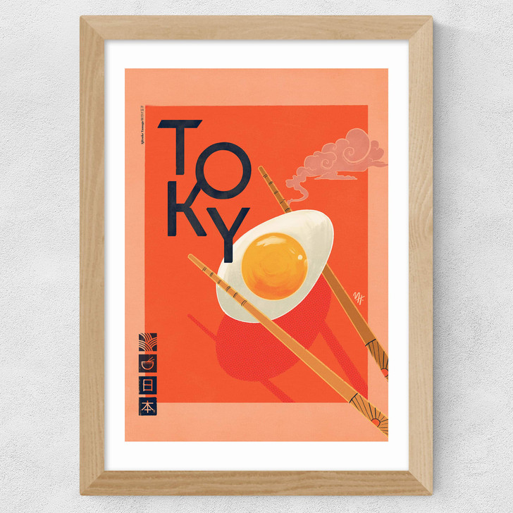 Tokyo by Mark Harrison Wide Oak Frame