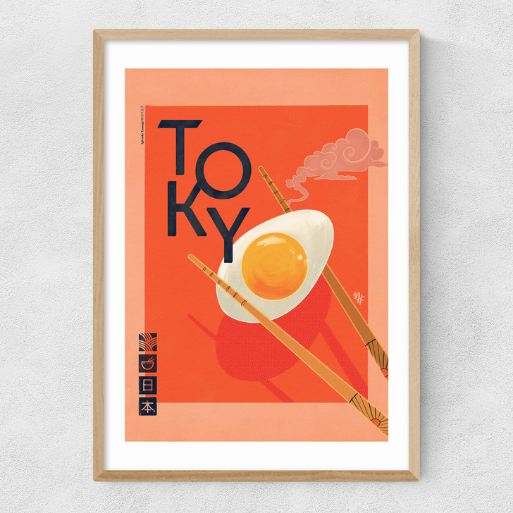 Tokyo by Mark Harrison Narrow Oak Frame